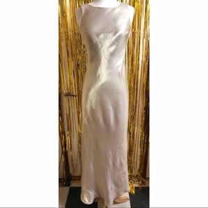 Long gold Vintage De-Laru by Sheila Yen dress